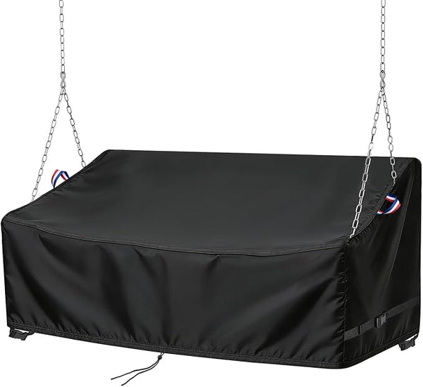 Porch Swing Cover, Waterproof Outdoor Hanging Swing Chair Cover for 2-Person Seating Bench - Photo 1