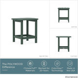 POLYWOOD SBT18GR South Beach 18" Outdoor Side Table, Green - Photo 3