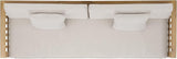 SAFAVIEH Outdoor Patio Furniture Collection - Napoli Oak Brown & Cream Solid Wood Bench Convertible Daybed with Cushions - Photo 8