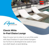 Aqua Outdoors Pool Chaise Lounge Chairs for Ledge & Shelf, Water-Weighted Pool Lounger for Depths Up to 9” - Photo 8