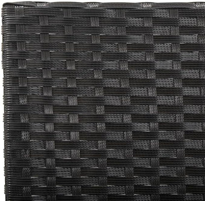 Patio Bench with Cushions, Outdoor Sunbed, Cushion Cover Removable, Garden Bench, Easy to Clean for Patio, Garden, Patio, Lawn,69.3" Black Poly Rattan