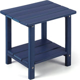 Adirondack Outdoor Side Table, 2-Tier Sturdy Patio End Table Weather Resistant, 16.5" Solid Side Table for Patio, Pool - Photo 1