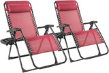 Goplus Oversized Zero Gravity Chair, XL-Extended Version, Outdoor Recliner w/Cup Holder & Detachable Headrest - Photo 1