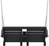 KINGYES Outdoor Hanging Patio Swing Chair, 2 Seat Swing with Cup Holders, Waterproof Bench for Courtyard & Garden - Photo 8
