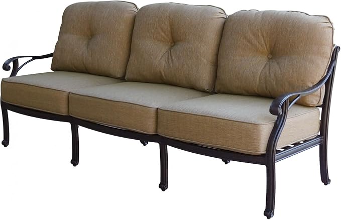 Darlee Nassau Cast Aluminum Patio Sofa - Photo 1