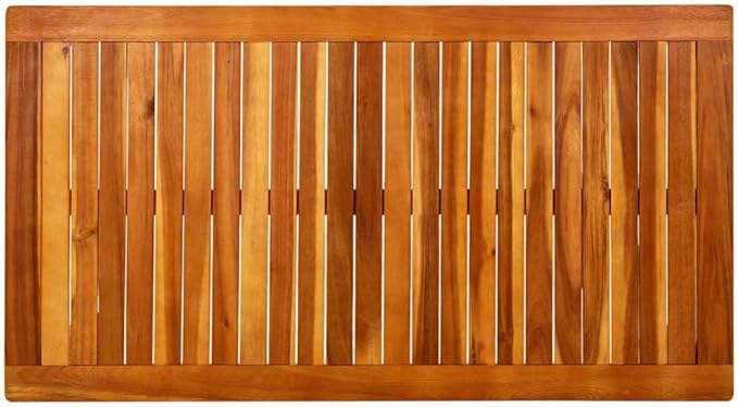vidaXL Outdoor Coffee Table- Solid Acacia Wood Natural Oil Finish- Patio/Deck/Porch Side Table- Slatted Top- 43.3"x23.6"x17.7"