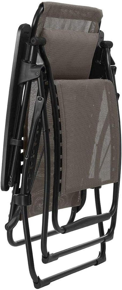 Lafuma LFM3118-8717 Futura Batyline One Size Zero Gravity Recliner Chair, Portable Outdoor Lounge Chair with Steel Frame, Graphite