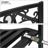 MoNiBloom Metal Bench Patio Benches for Outdoors - Photo 5
