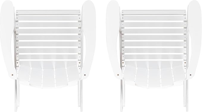 Jayde White Solid Wood Outdoor Adirondack Rocking Chair Set of 2 by Linon - Photo 10