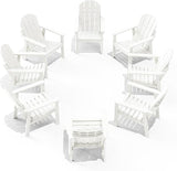 Adirondack Chair Set of 8, All Weather HDPE Fire Pit Chairs, Oversized Plastic Adirondack Chair for Outdoor, Balcony - Photo 1
