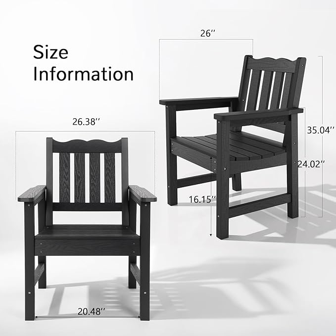 Stoog Weatherproof Outdoor Bench & Outdoor Chairs Set, Patio Furniture Set, Include 2 Garden Chairs and 1 Garden Bench - Photo 6