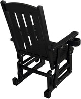 Fortune Candy Wooden Patio Glider for One Person, with High Back and Deep Contoured Seat, Solid Fir Wood - Photo 9