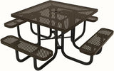 COATEDOUTDOORFURNITURE Heavy-Duty Portable Outdoor Picnic Table with Umbrella Hole - Photo 1