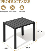 Crestlive Products Aluminum Outdoor Side Table Set of 2 - Photo 3