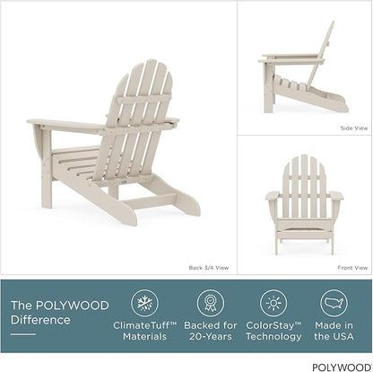 POLYWOOD AD4030SA Classic Outdoor Adirondack Chair, Sand
