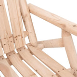 Natural Solid Spruce Wood Adirondack Garden Chair for Patio Balcony Outdoor Relaxation Durable Weather-Resistant - Photo 5