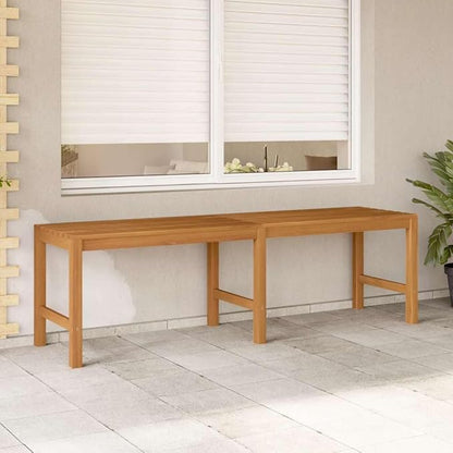 Teak Wood Garden Bench, 59.1 in Solid Teak Outdoor Furniture, Durable Patio Seating for 3 People, Weatherproof Brown Finish Patio Bench