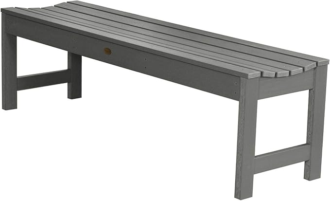 highwood Lehigh Picnic Garden Bench, 5 feet, Coastal Teak
