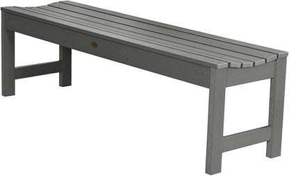 highwood Lehigh Picnic Garden Bench, 5 feet, Coastal Teak