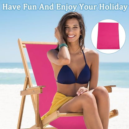 GORGECRAFT 1pcs Beach Sling Chair Replacement Lawn Chair Webbing 435 * 1165mm Chair Oxford Cloth Outdoor Patio Foldable Chaise Lounge Chair Fabric for Sunbathing Garden Courtyard Beach Relaxation