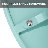 Patio Coffee Table - Metal Steel Outdoor Round Table Weather Resistant Anti-Rust Outdoor Table (Green) - Photo 5