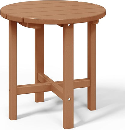 WestinTrends Dylan Adirondack Round Outdoor Side Table, Teak