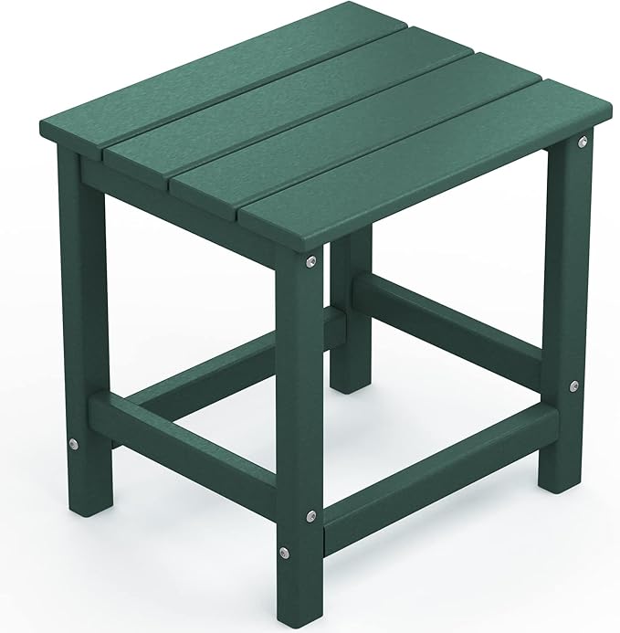 KINGYES Adirondack Outdoor Side Table, Green - Photo 1