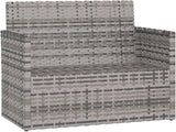 Patio Bench with Cushions Gray 41.3" Poly Rattan Outdoor Benches Garden Benches Outdoor Bench for Park Garden Patio and - Photo 4