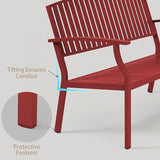 Outdoor Bench Weatherproof Aluminum Patio Garden Bench - Photo 6