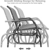 Giantex Swing Glider Chair 48 Inch with Spacious Space - Photo 6