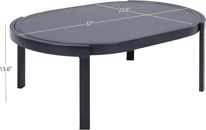 Merax 5 Piece Outdoor Curved Aluminum Patio Furniture Set - Photo 7