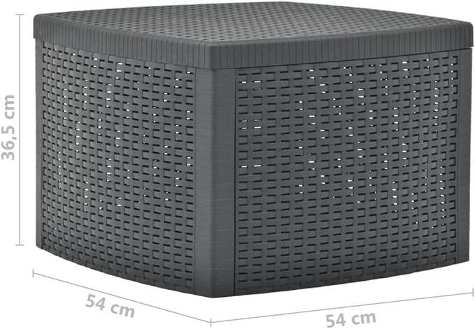 Side Table, Garden Table, Weather Resistant, with Convenient Storage Area for Refreshments, with an Attractive, Flat - Photo 1
