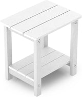 MXIMU Outdoor Side Table for Patio: 16" HIPS Weatherproof Adirondack Table - Small End Tables with Storage for Outside - Photo 1