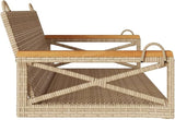 Beige Poly Rattan 2-Seater Patio Swing Bench with Cushions, Weather-Resistant Outdoor Furniture for Garden - Photo 5