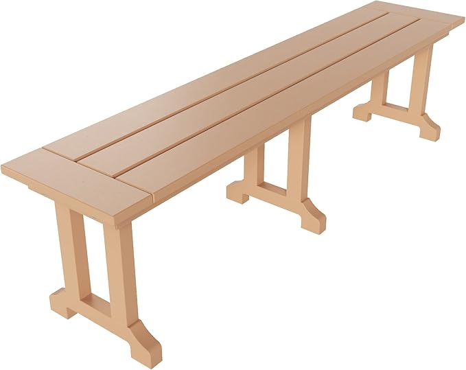 WO WESTIN OUTDOOR HDPE Laguna Trestle 65" Bench,Teak