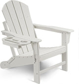 Adirondack Chair, HDPE Folding Adirondack Chair with Multifunctional Cup Holder - Photo 1