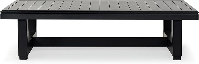 SAFAVIEH Outdoor Couture Collection Montford Black Patio Coffee Table