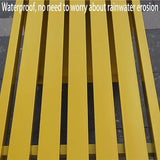 Outdoor Bench Without Backrest, Pure Wrought Iron Metal Garden Bench with Pre-drilled Fixing Holes for Patios, Porches - Photo 6