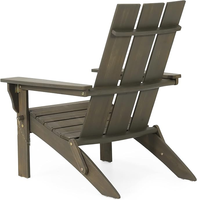Christopher Knight Home Zuma Outdoor Foldable Adirondack Chair - Acacia Wood - Gray