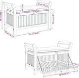 vidaXL Outdoor Storage Bench, Storage Box with Cushion, Patio Deck Box with Seat for Garden Balcony Porch Pool Yard - Photo 3