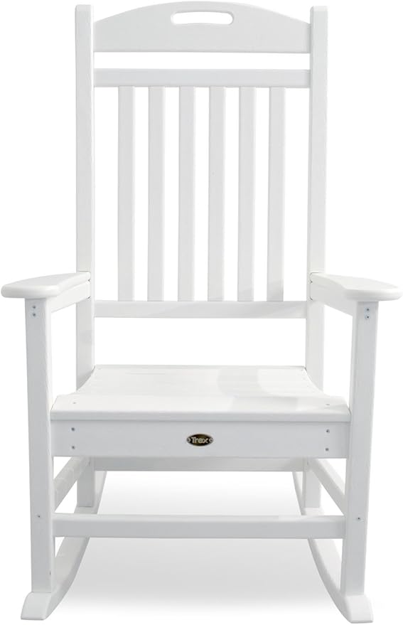 Trex Outdoor Furniture by Polywood Yacht Club Rocker Chair, Classic White (TXR100CW)