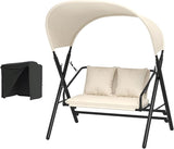 AECOJOY 2 Seat Outdoor Patio Swing Chair with Cover, Porch Swings Chairs for Adult - Photo 1