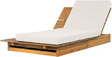 Christopher Knight Home Bard Patio Chaise Lounge Chair Outdoor, Acacia Wood Poolside Sun Lounger with 3-Folds Cushion - Photo 9
