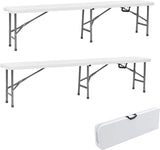 BTEXPERT Set of 2, 6 feet Plastic Folding Bench Indoor Outdoor Portable Picnic Party Garden Dining Seat Camping Soccer - Photo 1