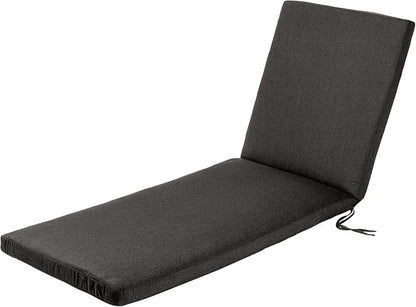 Sunbrella Chaise Lounge Chair ,Outdoor Furniture for Patio, Weather Resistant & Quality Fabric, Back Rest Lounger & Folding Set, Lawn, Beach & Pool Beds (Black, Acrylic, 24"Dx74Wx3)