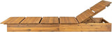 Christopher Knight Home Bard Patio Chaise Lounge Chair Outdoor, Acacia Wood Poolside Sun Lounger with Slatted Design - Photo 4