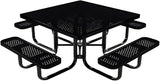 COATEDOUTDOORFURNITURE Heavy-Duty Portable Outdoor Kids Table with Umbrella Hole, Punched Steel Kids Picnic Table - Photo 1