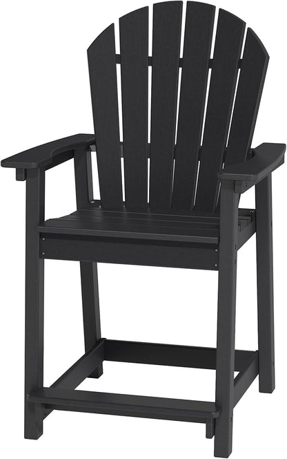 OTSUN Tall Modern Adirondack Chairs Set of 6, All Weather HDPE Bar Height Adirondack Stools Widened Durable Design for Porch Patio Yard Lawn Fire Pit Bistro Basement Indoors & Outdoors