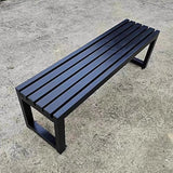 Weatherproof 3-Seater Metal Garden Bench, Heavy-Duty Outdoor Patio Seating for Parks & Lounges, 700lbs Load Capacity - Photo 1