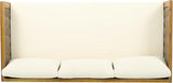 Merax Outdoor Acacia Wood Conversation Set - Patio 3-Seat Loveseat Sofa w/Coushion and Round Coffee Table for Backyard - Photo 8
